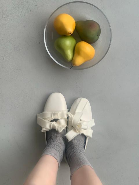 Elle ribbon flat shoes