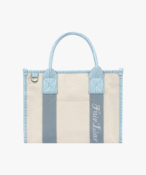 캔버스 크록 토트백(세라믹블루)