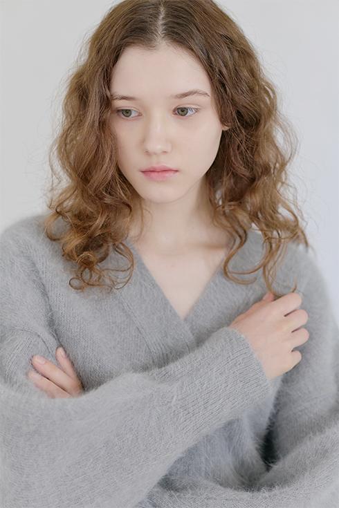 24WN angora cardigan [DV/GY]