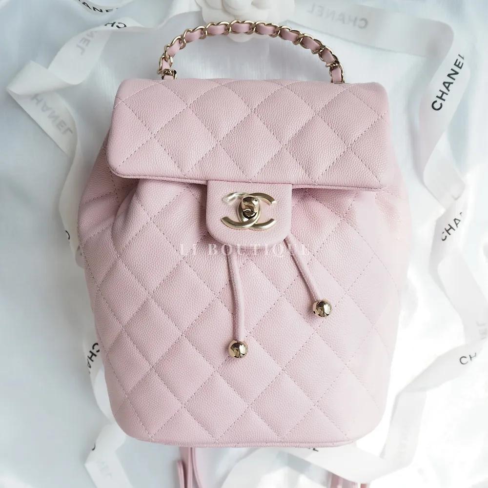 샤넬 24 클래식 캐비어 어반 스피릿 스몰 백팩 베이비핑크 AS4058