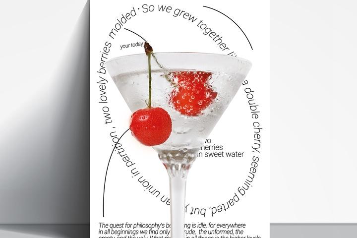 2+1 인테리어 과일 포스터 Cherry in the water 체리 포스터