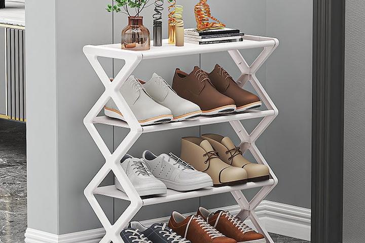 플레인 공간절약 대용량 다용도 현관 신발 정리대