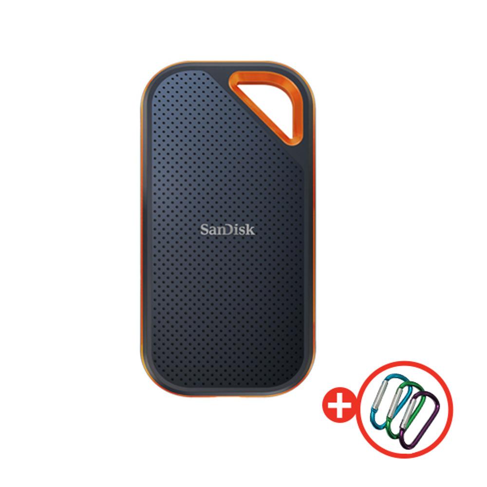 샌디스크 외장SSD 4TB 4테라 익스트림프로 SSDE81 외장메모리 대용량 카라비너 증정