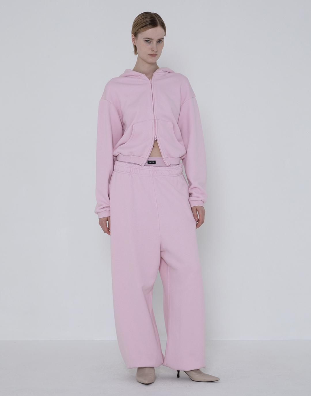 253 Fluffy Loopback IVEL Hoodie (Powder Pink)