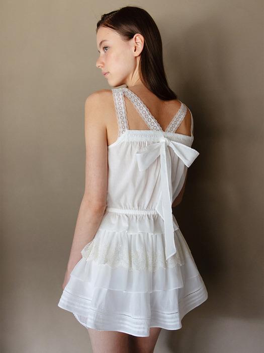 PETUNIA BACK RIBBON SLEEVELESS  BLOUSE_TT5S211IV