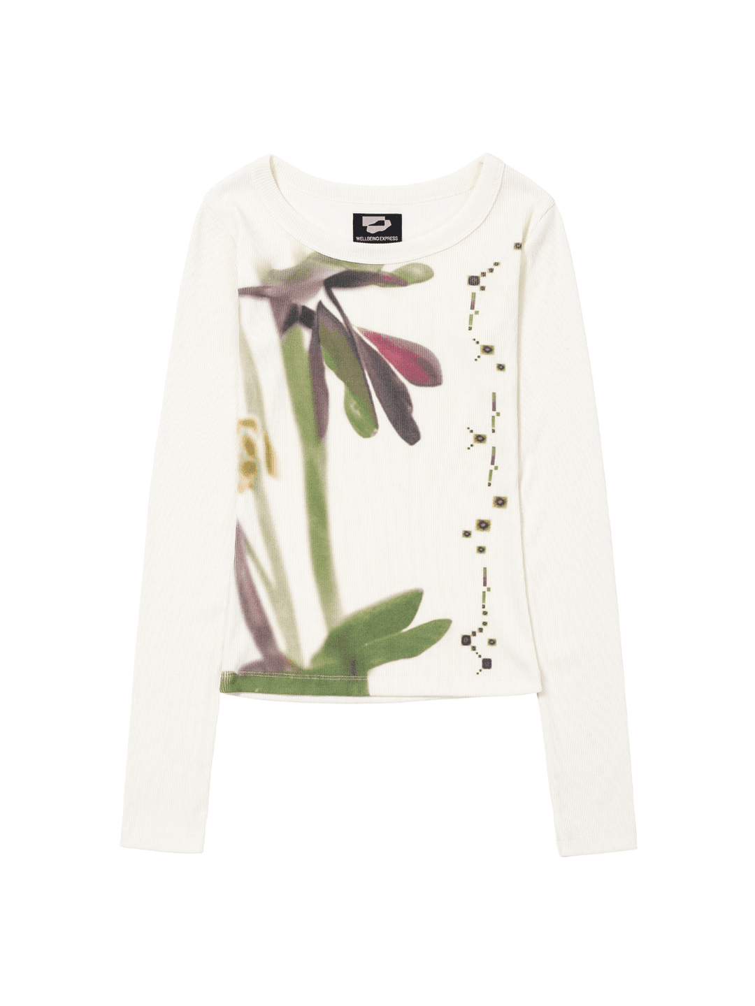 Flower Graphic Long Sleeve White