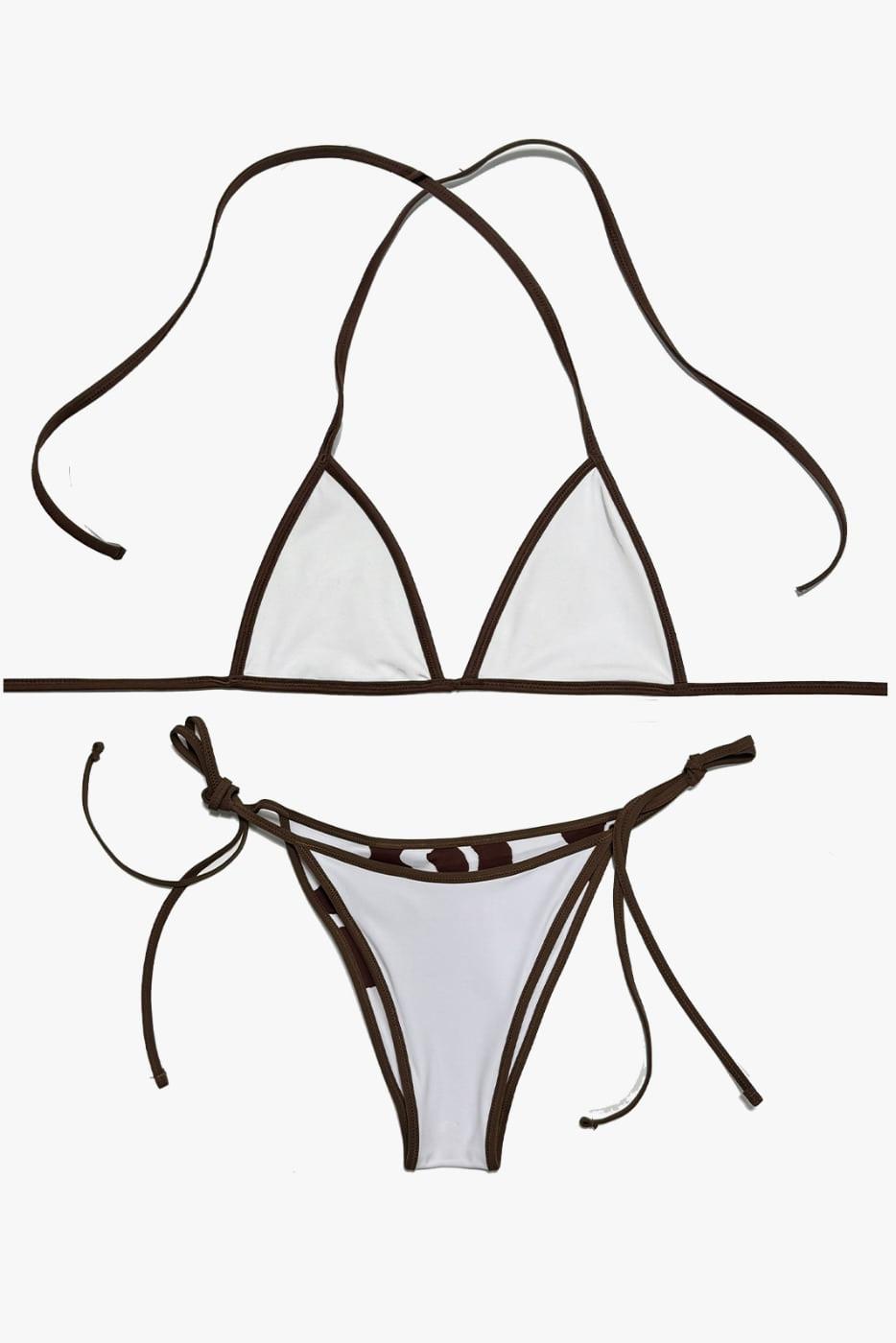 Zoe triangle bikini - mocha splash [classic]