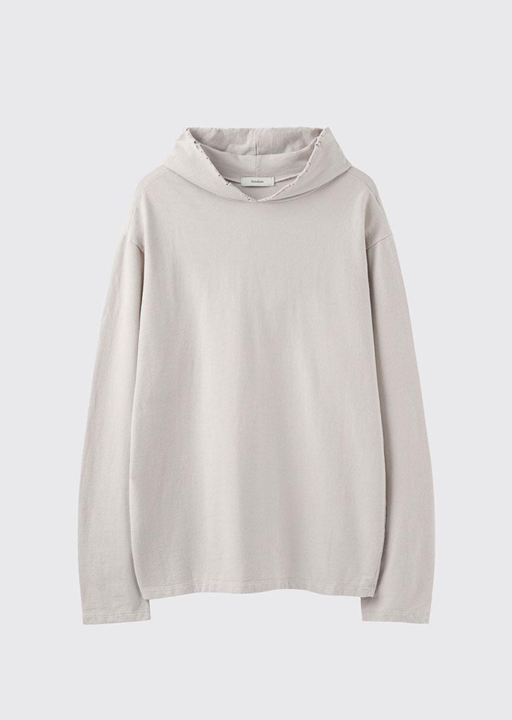[12월 18일 예약발송] Destroyed Fingerhole Layered Hoodie_Desert