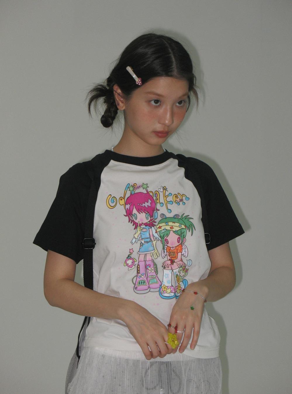 Vintage Print Casual Overfit T-Shirt (3color)