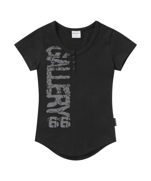 PAINTED LOGO BUTTON CROP TOP_BK