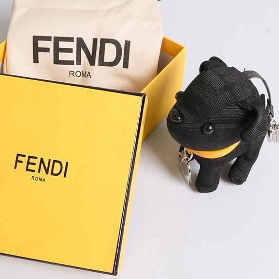 [FENDI] 팬디 블랙 패브릭 키케이스 이토 참