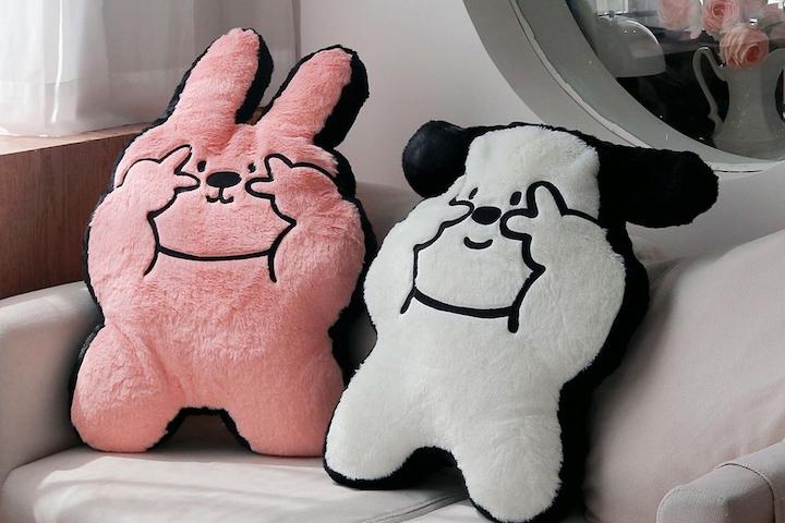 쇼파 등받이 쿠션 소파쿠션 등쿠션 캐릭터 인테리어 베개 바디필로우 인형 토비 프레드
