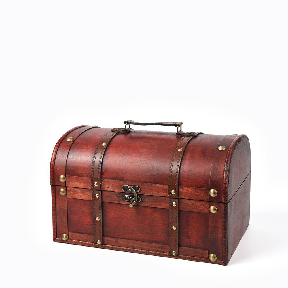 빈티지 엔틱 칼라 원목 나무 보물 상자 3size