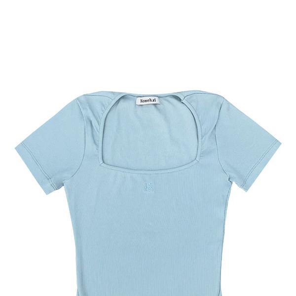 Logo Square Neck Tee (BABY BLUE)