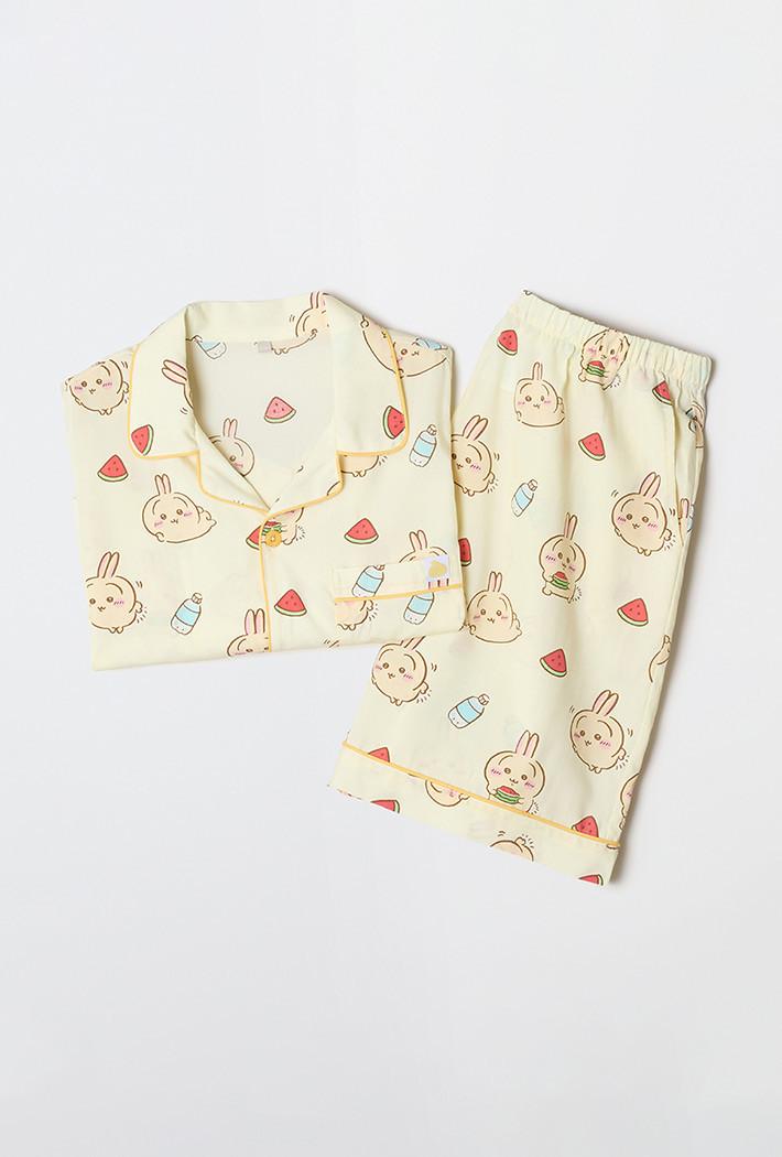 [먼작귀] 먼가 작고 귀여운 여름 반팔 파자마(YELLOW)_SPPPG25U05