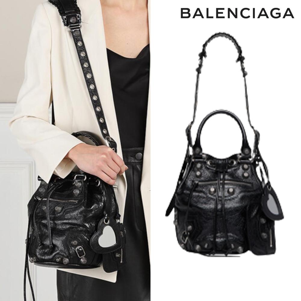 발렌시아가 스몰 버킷백 르 카골 숄더 크로스백