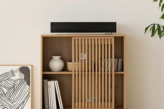 발트 슬라이딩 간살도어 수납장(내추럴, 브라운)