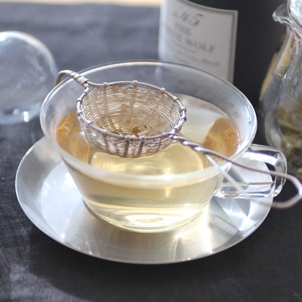 캐스트 찻잔과 받침 _ 유리 & 메탈