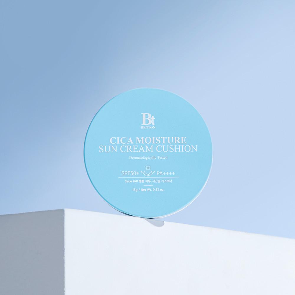 벤튼 시카 수분 선쿠션 15g SPF50+ PA++++ 쿨링 골프 파데프리 이지워시