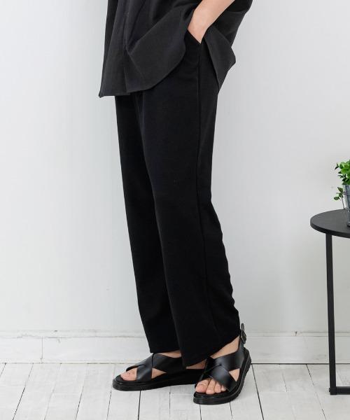 엠보 스판 와이드 팬츠