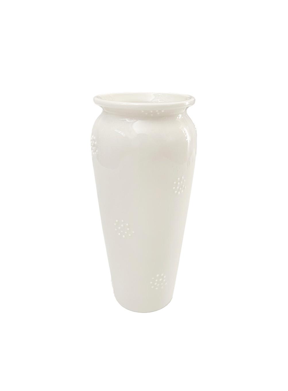 [TAB X PULKKOT]  Dot Relief Vase (white)