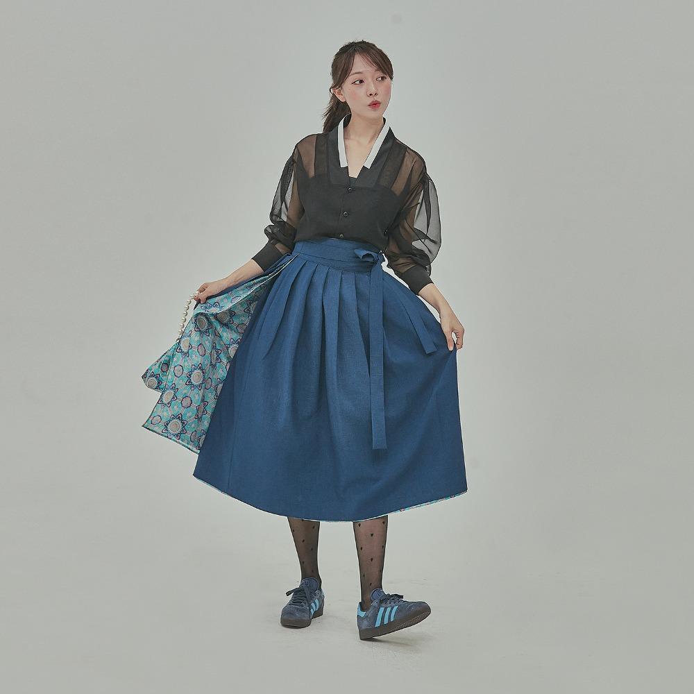 시스루 강릉김씨 블라우스 [블랙]