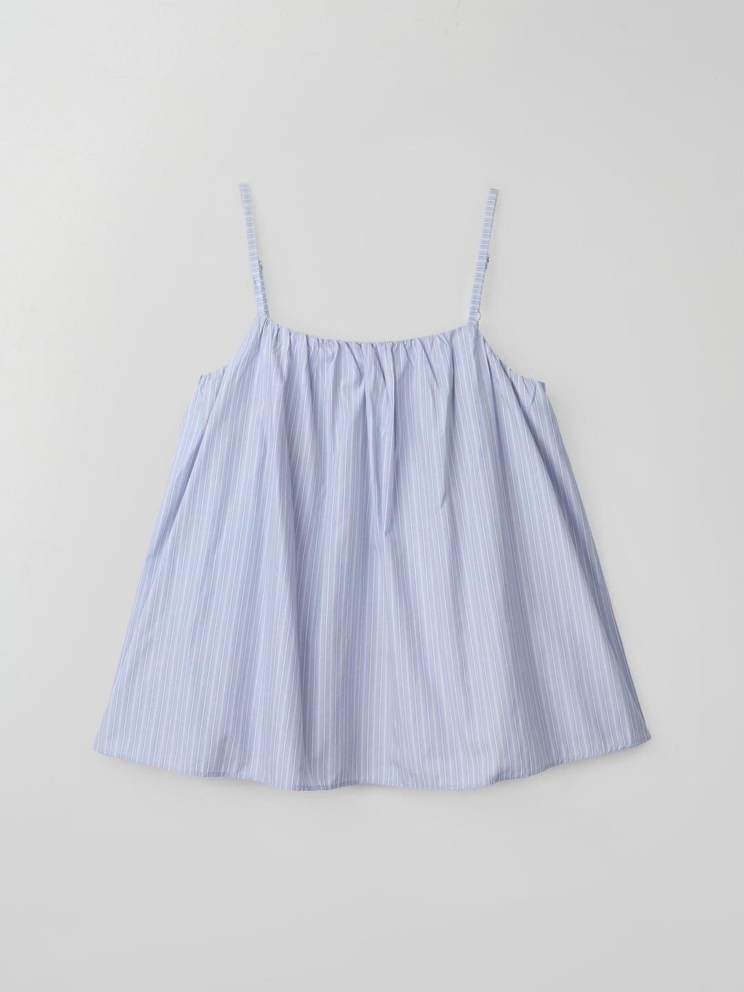 MADE 썸머 슈팅스타 셔링 나시 블라우스 - SKYBLUE