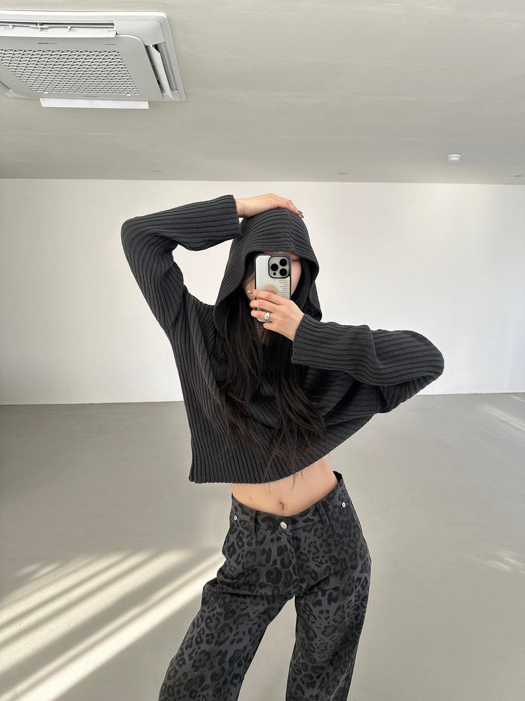 이너뮤트 (재입고) shawl hood knit (3color)