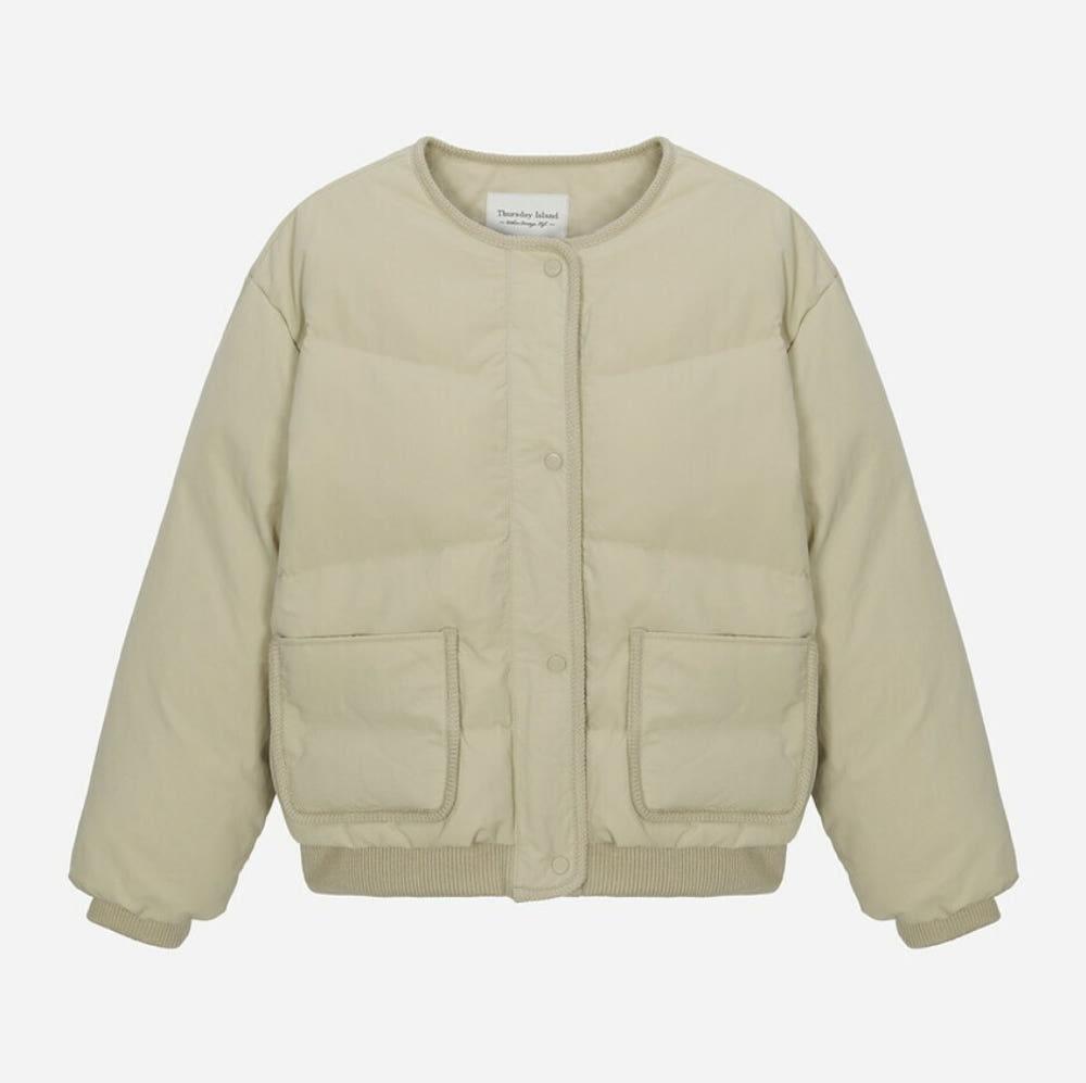 [현대백화점][써스데이아일랜드](T248MDJ235W)노카라 플라워 자수 포인트 패딩