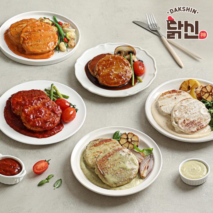 [1+1] 닭신 소스 닭가슴살 스테이크 5종