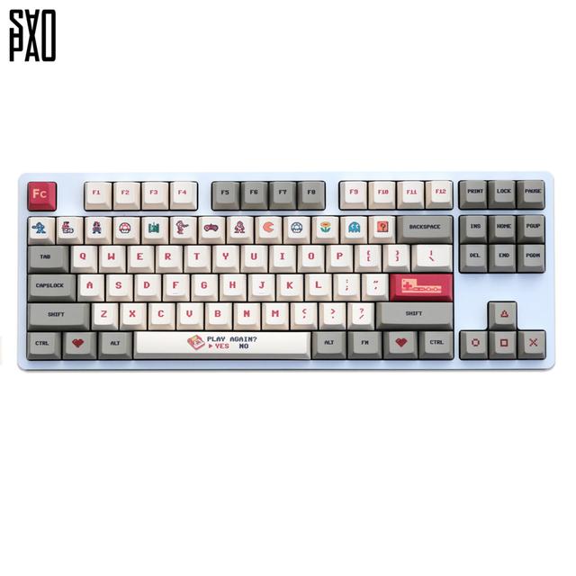 사오파오 마리오 체리 키캡 PBT 염료승화 (2가지), 108키