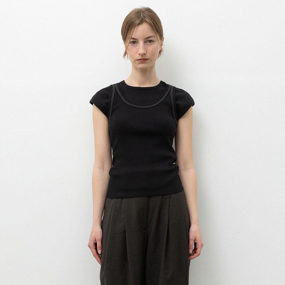 Cap Sleeve T-Shirts_Black