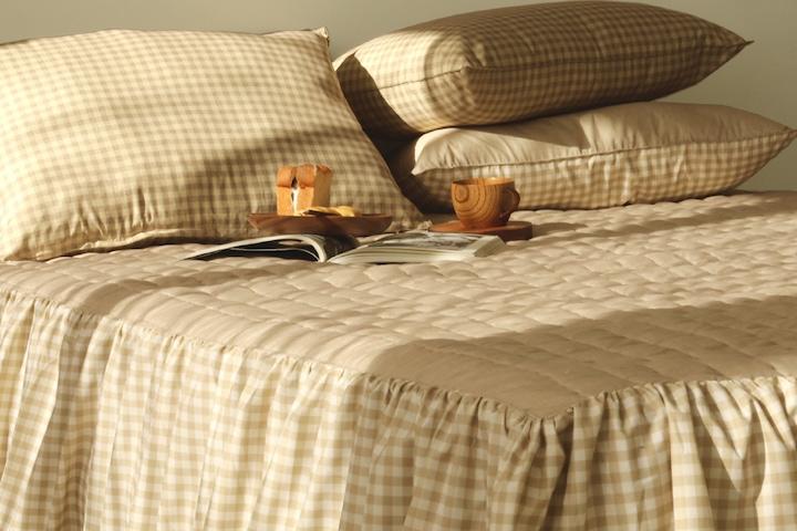 모노체크 먼지없는 누빔 침대스커트 SS/Q 3colors