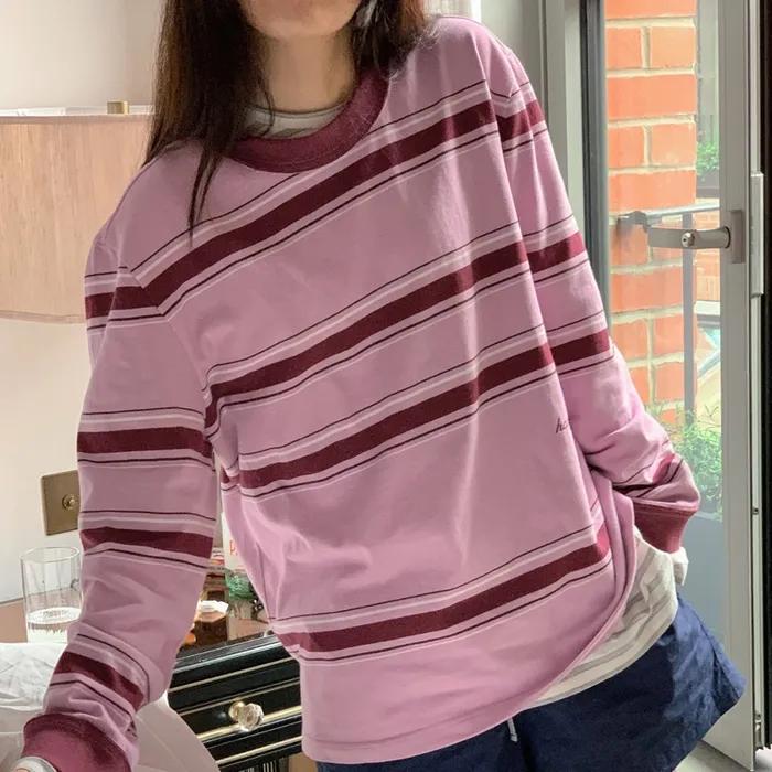 a vivid single sweatshirt (pale pink)