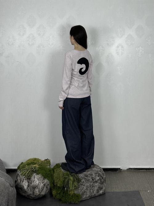 혼 아플리케 롱슬리브 라이트핑크