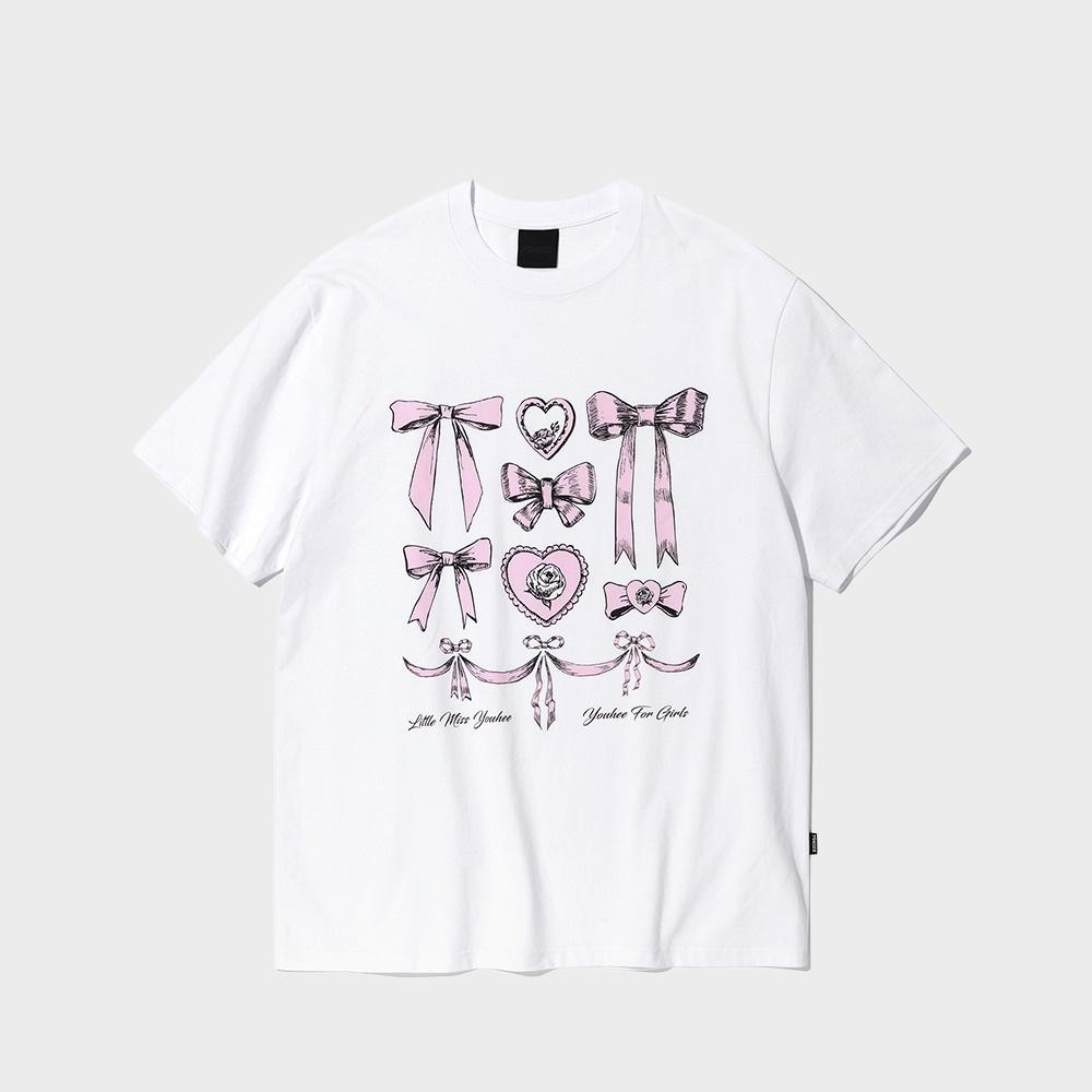 RIBBON GRAPHIC T-SHIRTS WHITE
