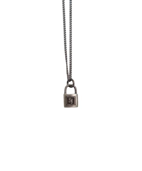 (925 SILVER)ANTIQUE LOCK NECKLACE