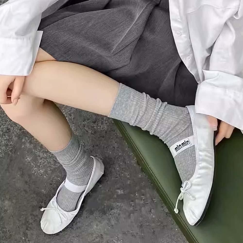 얇은 면 시스루양말 무압박 골지 무봉제 롱 루즈삭스 긴목 무지 스타킹 양말 여름양말