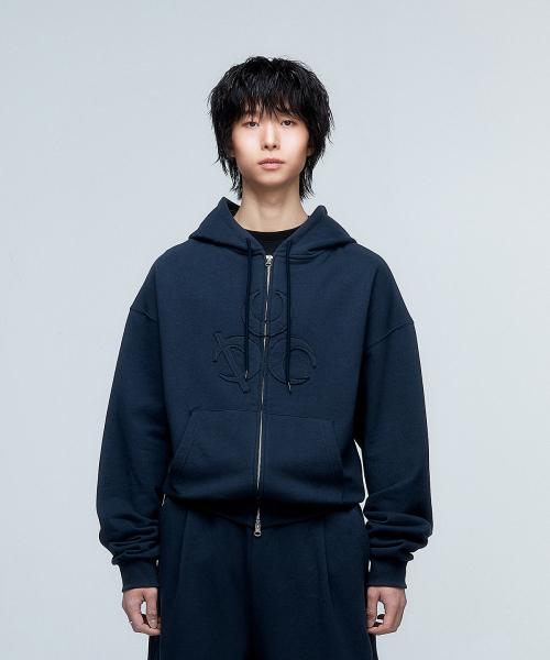 (DUC) Symbol Hoodie Zip-up Vintage Black