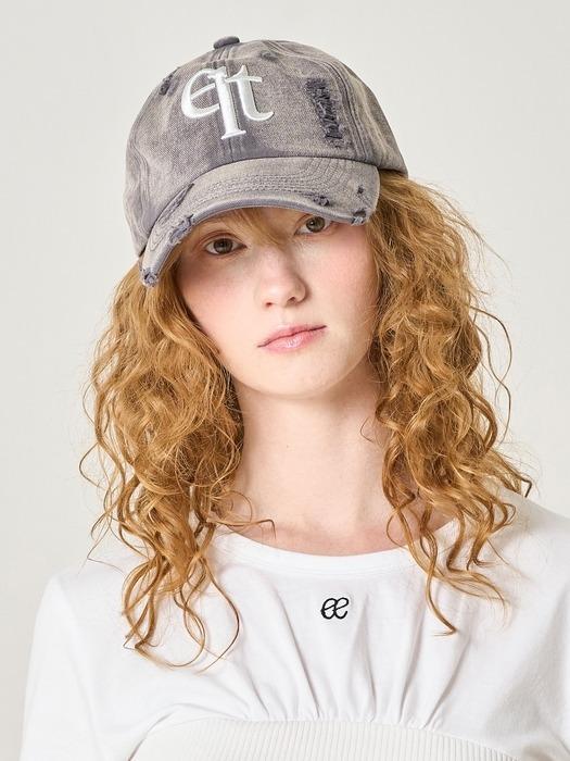 Brush Washed Ball Cap_Charcoal