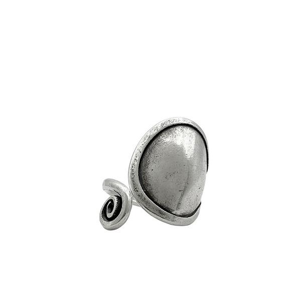 KAREN HILL TRIBE silver Dome Swirl Ring