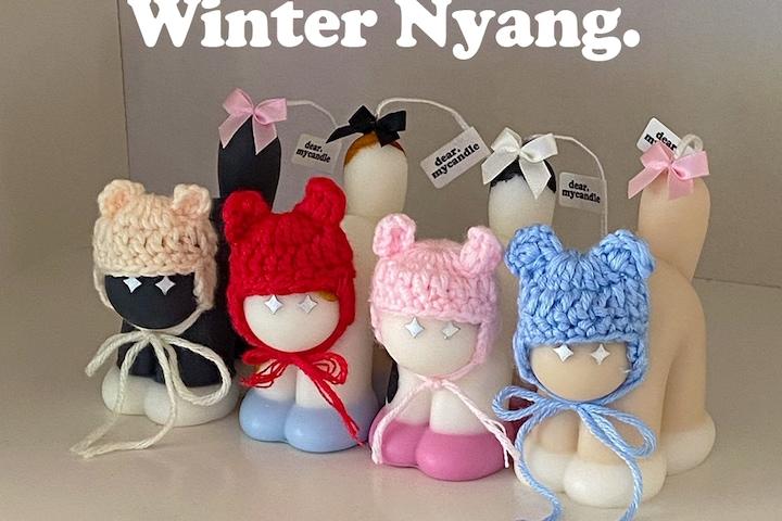 모자세트 키치냥 고양이 캔들 향초 집사 집들이 인테리어 선물