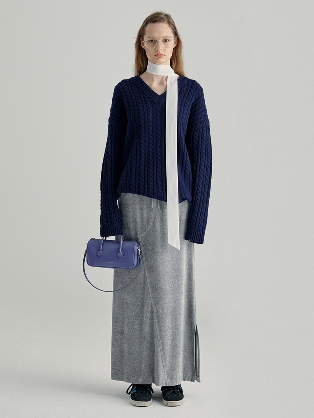 [비이커 익스클루시브]Zipper Small - Purple Heather Crinkle