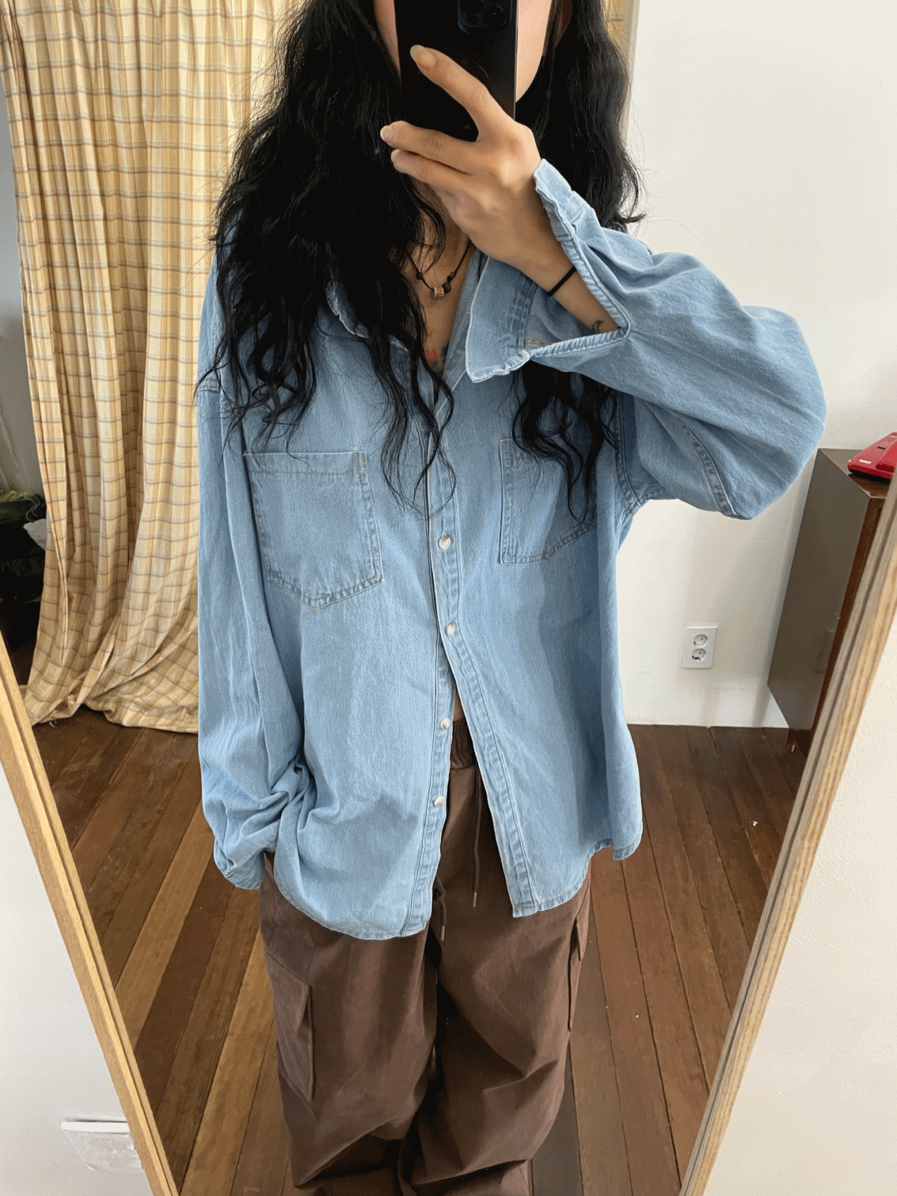 모래하우스 light denim shirts