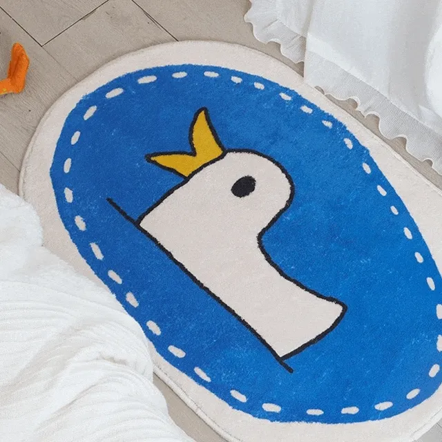 [특가❤️‍🔥] 도리미 블루 포인트 미니 러그 발매트 귀여운 거실 자취방 원룸 침대 현관 카페트