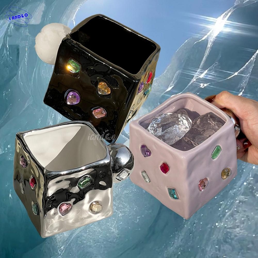Square Gems Mug 보석머그컵 뭉툭컵 유니크 홈카페
