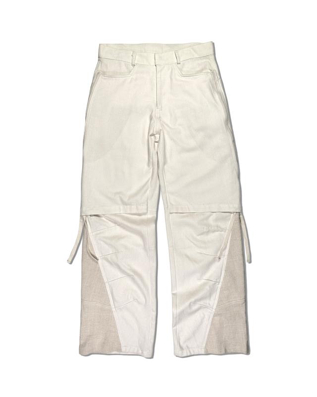 LAPPED ZIPPER PANTS (IVORY)