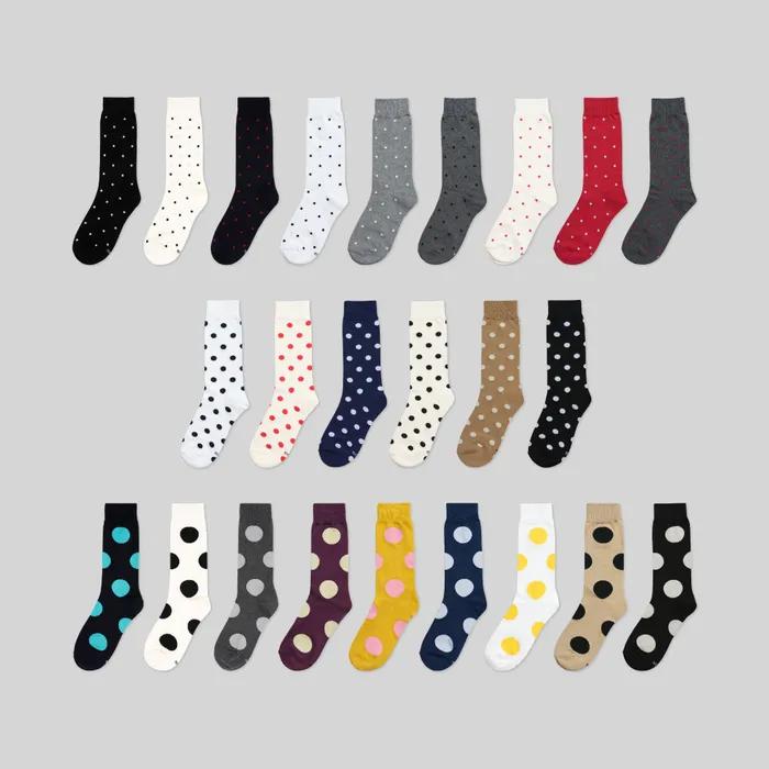 [3PACK] 1507 유니섹스 도트 베이직 삭스 - 디자인 선택형