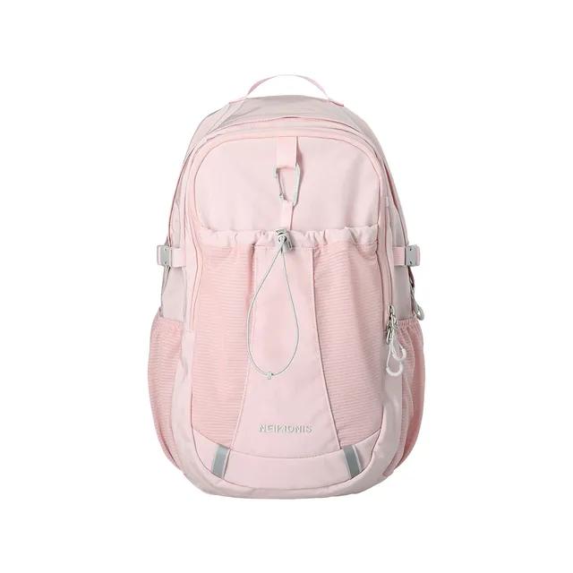 카라비너 메쉬 백팩 핑크