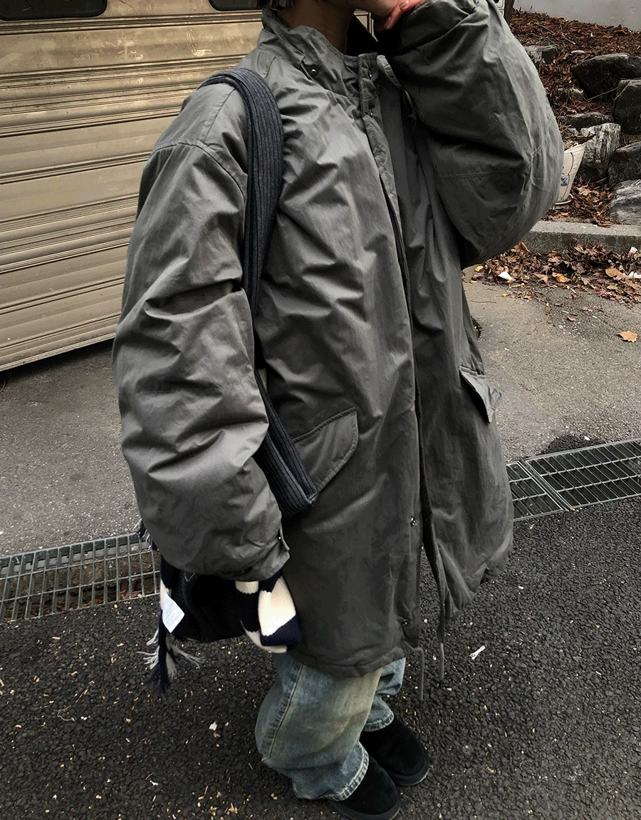 [문의폭주/후드탈부착] 포드 후드 워시드 개파카 (2color)